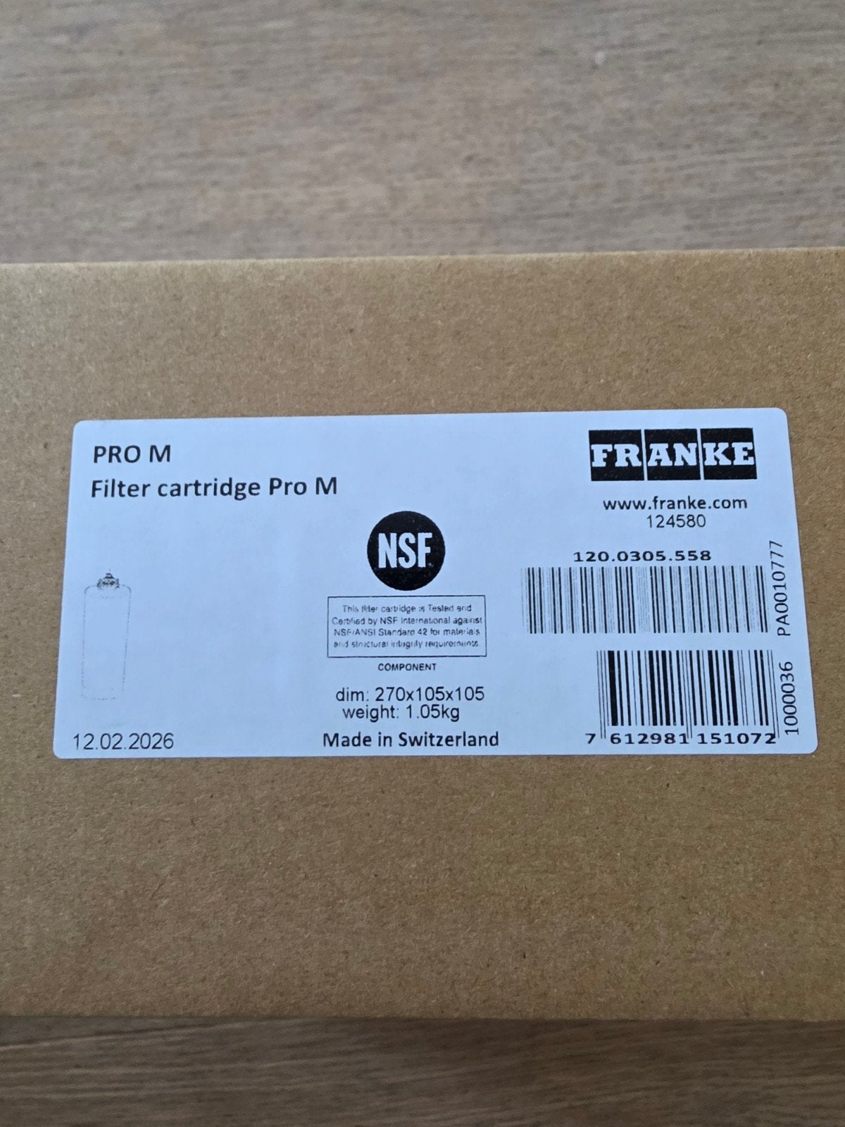 Franke Pro M filter cartridge nieuw in doos, Ophalen of Verzenden, Nieuw