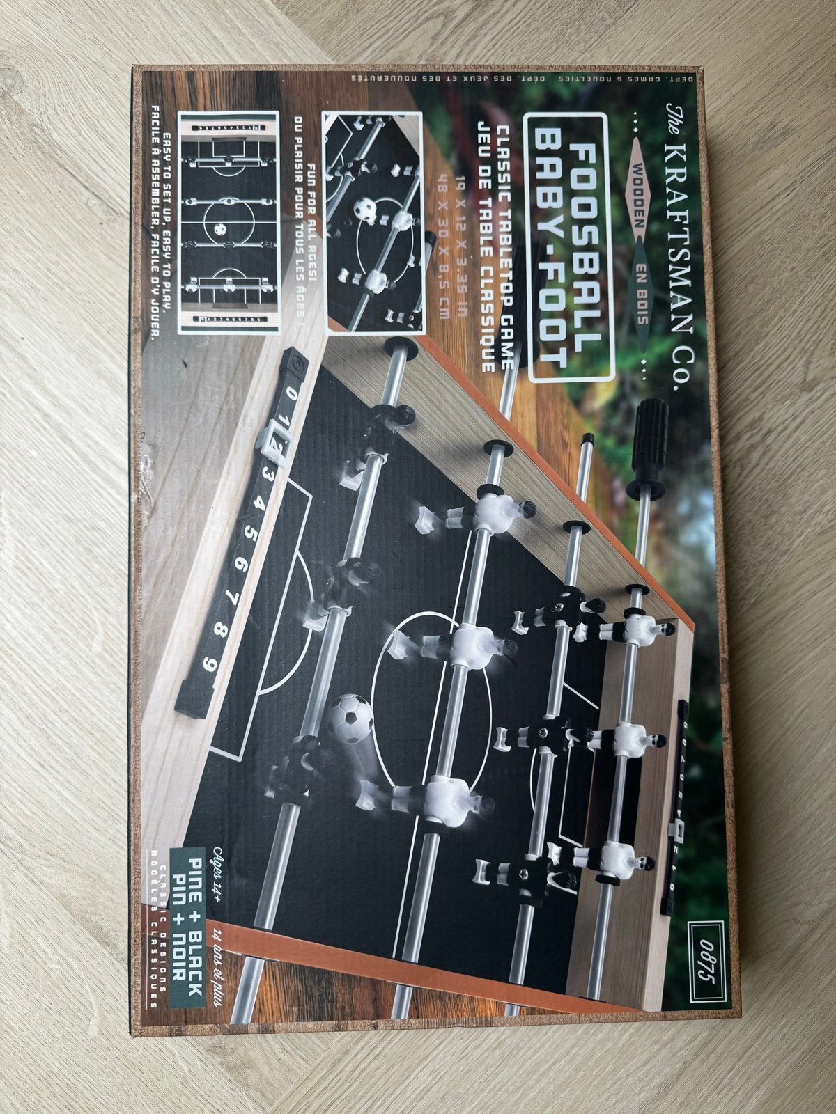 The Kraftsman Co. Foosball Baby-Foot Tafelvoetbalspel, Een of twee spelers, Ophalen, Nieuw, Reisspel