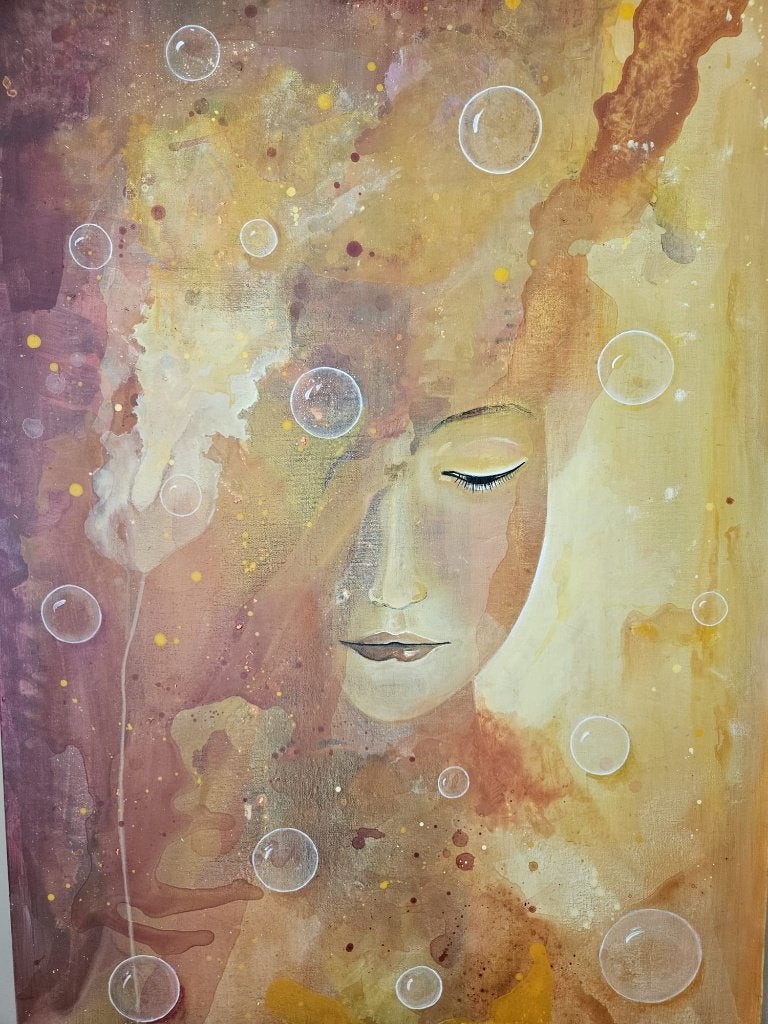 Groot schilderij Illusie – Leontine Smit, Antiek en Kunst, Ophalen