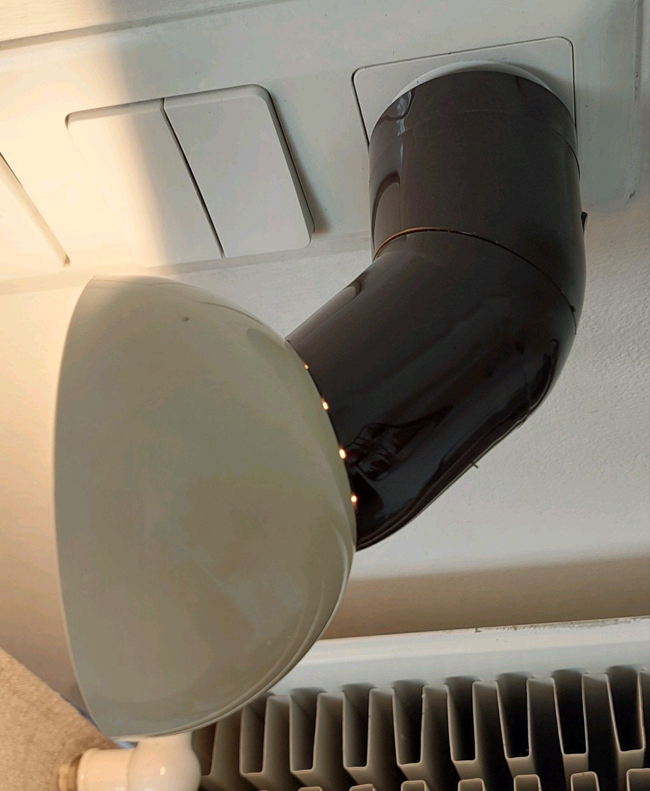 vintage wandlamp robotplug draaibaar jaren70 izgs, Kunststof, Bruin, E14 (klein), Zo goed als nieuw
