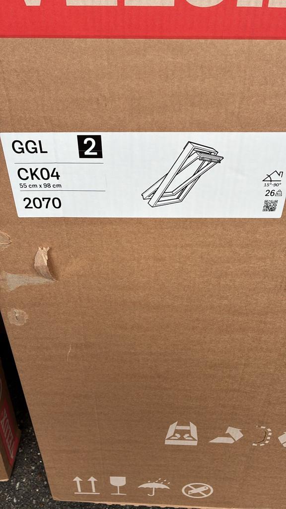 Nieuw Velux Dakraam GGL CK04 2070 55x98 cm incl gootstukken, Ophalen, Minder dan 80 cm, 80 tot 120 cm, Nieuw