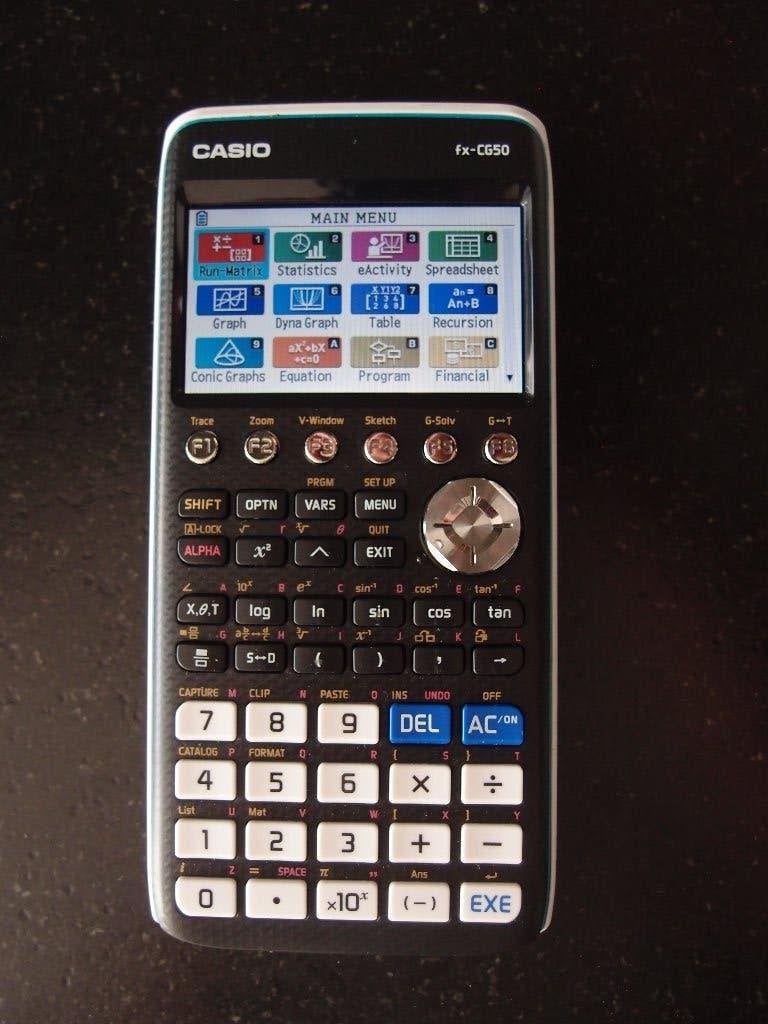 Casio fx - CG50 grafische rekenmachine kabels beschermhoes, Ophalen of Verzenden, Grafische rekenmachine, Zo goed als nieuw