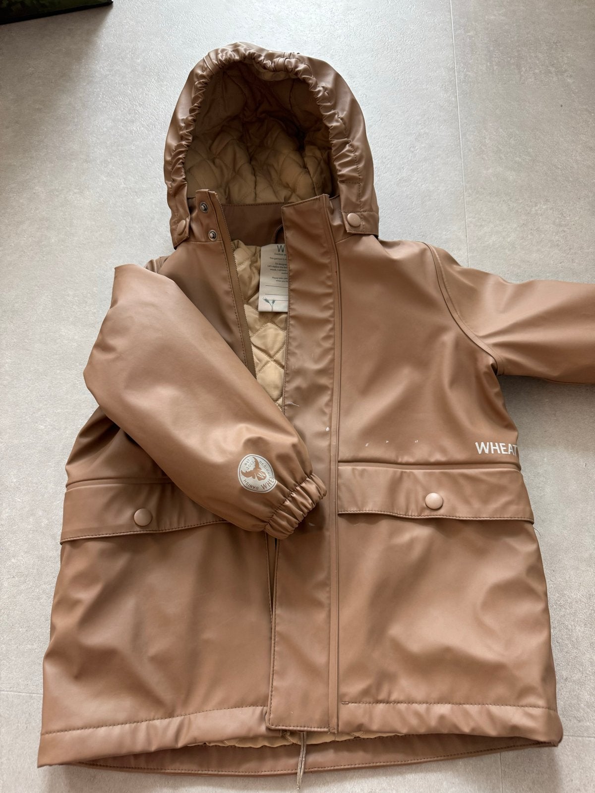 Wheat Regenjas - Beige - Maat 104 (4 jaar), Ophalen, Zo goed als nieuw, Jongen of Meisje, Jas