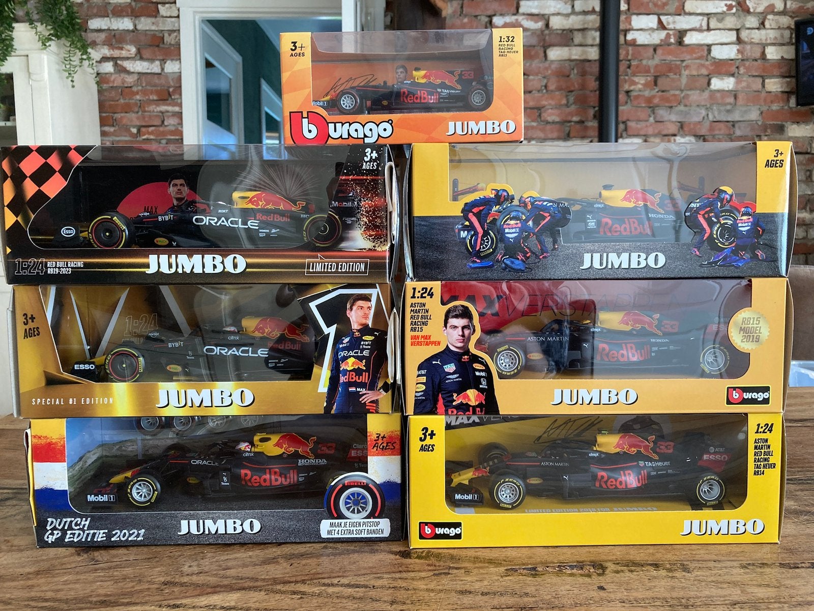 7x Max verstappen model auto’s nieuw, Ophalen, Nieuw, Bburago