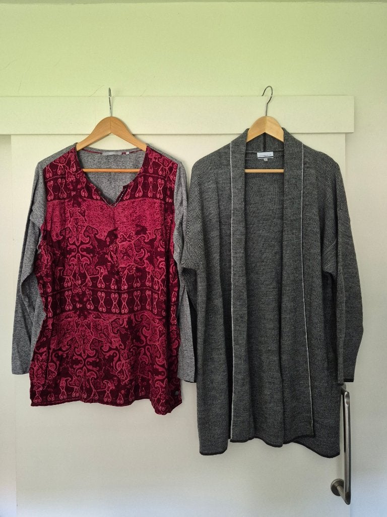 vest bianco & blu + longsleeve cecil maat xxl 46, Maat 46/48 (XL) of groter, Ophalen of Verzenden, Zo goed als nieuw, Grijs