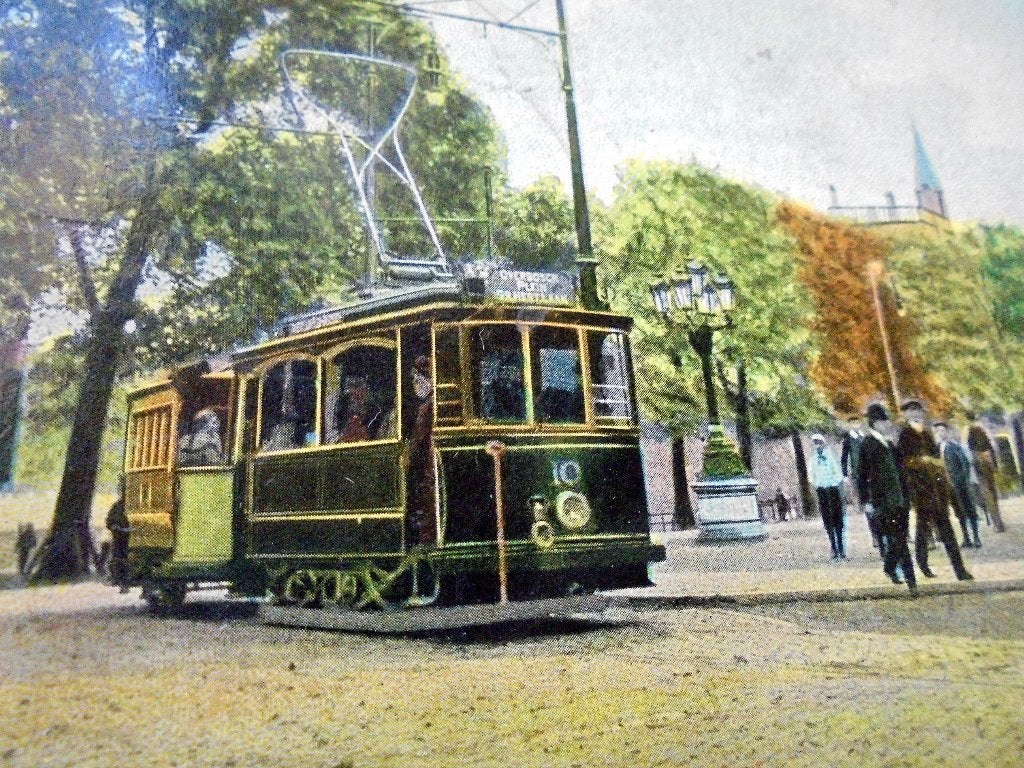 Den Haag. HTM Tweeassige Motorwagen en bijwagen ca 1906., Verzenden, Voor 1920, Gelopen, Zuid-Holland