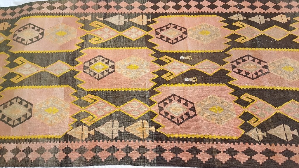 Antiek Oosters Meshkin Kelim 365x140/kleed/Perzisch tapijten, Antiek en Kunst, Ophalen of Verzenden