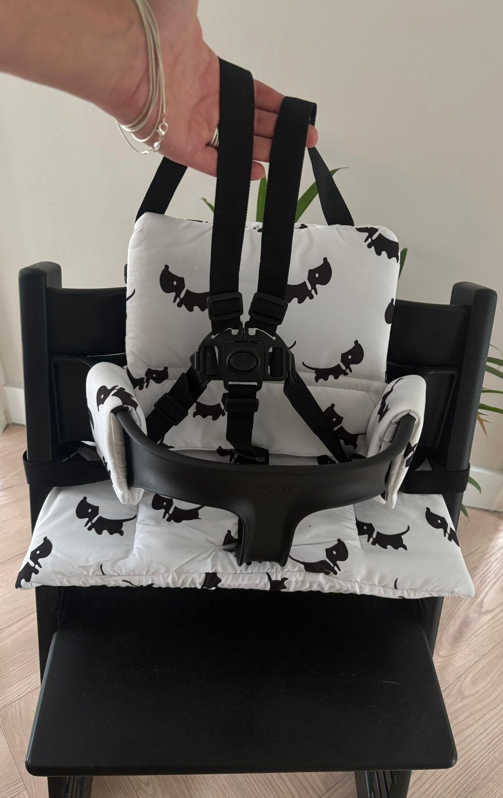 Nieuw! Zwart Harnas tuigje 5-punts gordel Stokke Tripp Trapp, Nieuw, Ophalen of Verzenden, Stokke, .