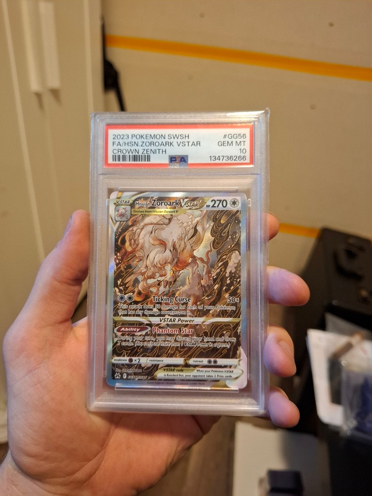 Hisuian Zoroark VSTAR GG56 PSA 10 Pokémon Kaart, Ophalen of Verzenden, Nieuw, Losse kaart