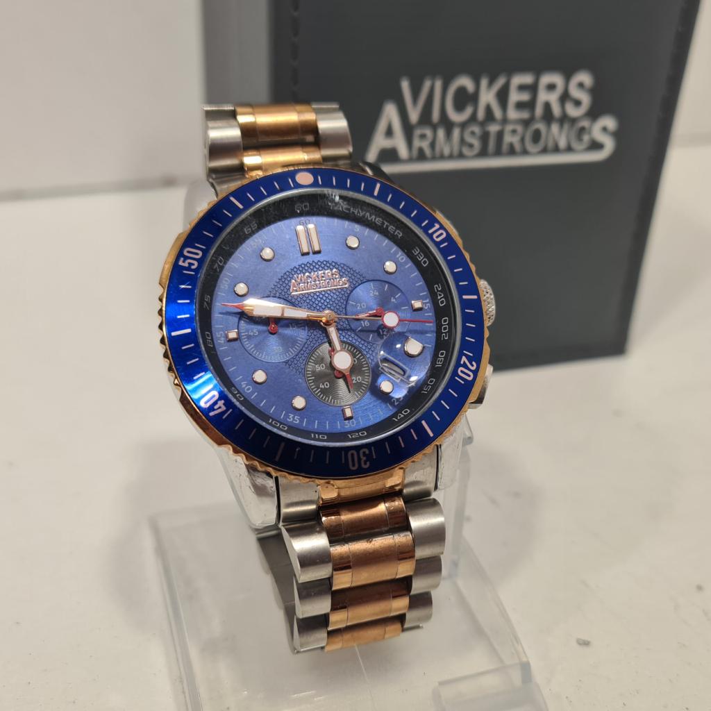 Vickers Armstrongs Grandeur Heren Horloge Compleet, Sieraden, Tassen en Uiterlijk, Horloges | Heren, Flex Ltd., Zo goed als nieuw
