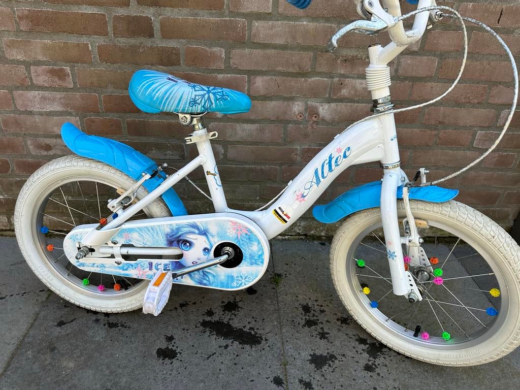 Altec kinderfiets 16 inch - Frozen thema, Ophalen of Verzenden, Zo goed als nieuw, Terugtraprem, 16 tot 20 inch