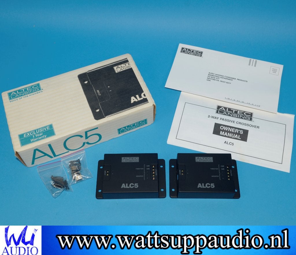 Altec Lansing ALC5 2-weg Passief crossover/Filter(set van 2), Nieuw, Ophalen of Verzenden, Support@alteclansing.com, .