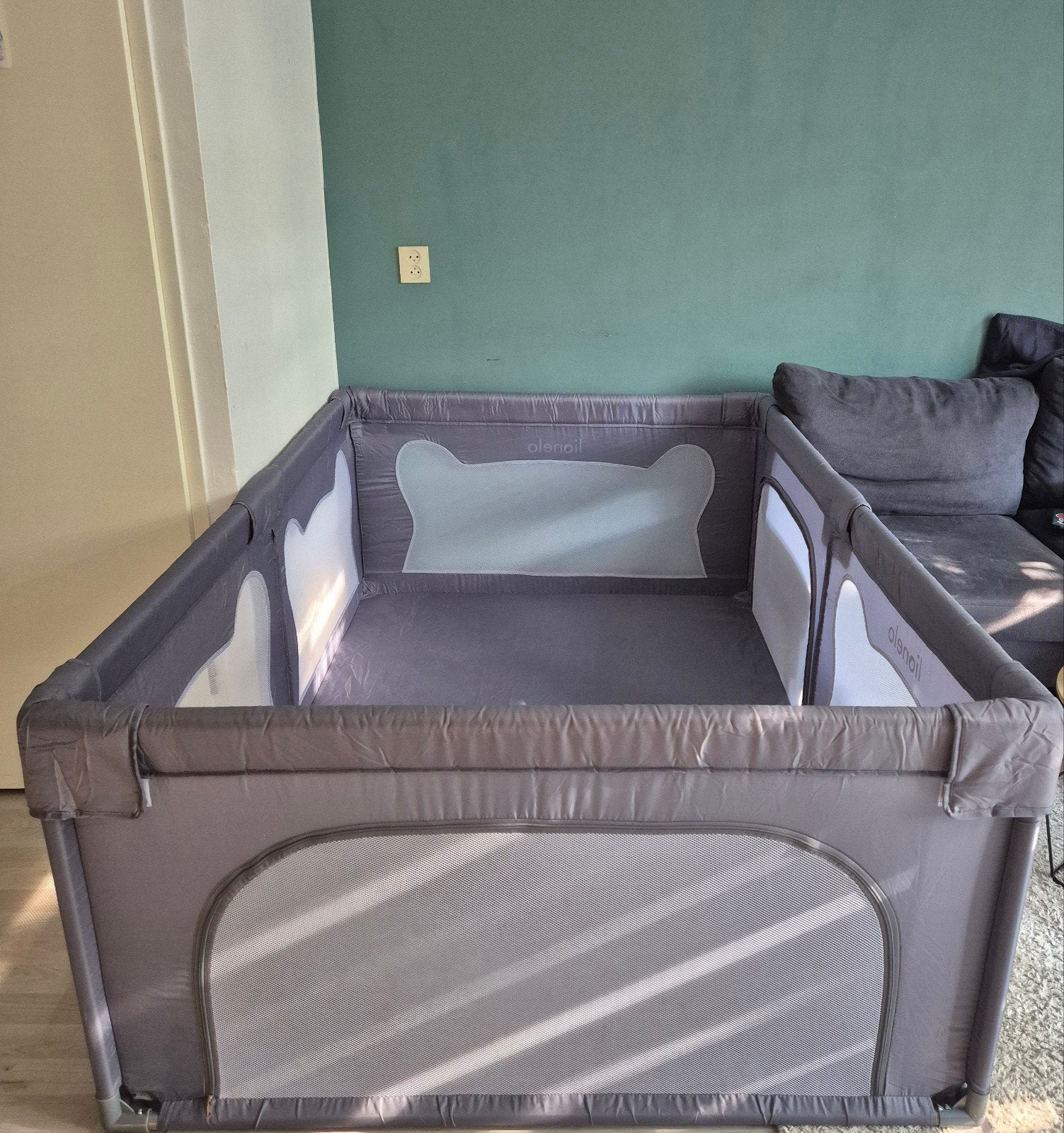 Lionelo speel/grondbox willow grey, Ophalen, Zo goed als nieuw, Rechthoekig