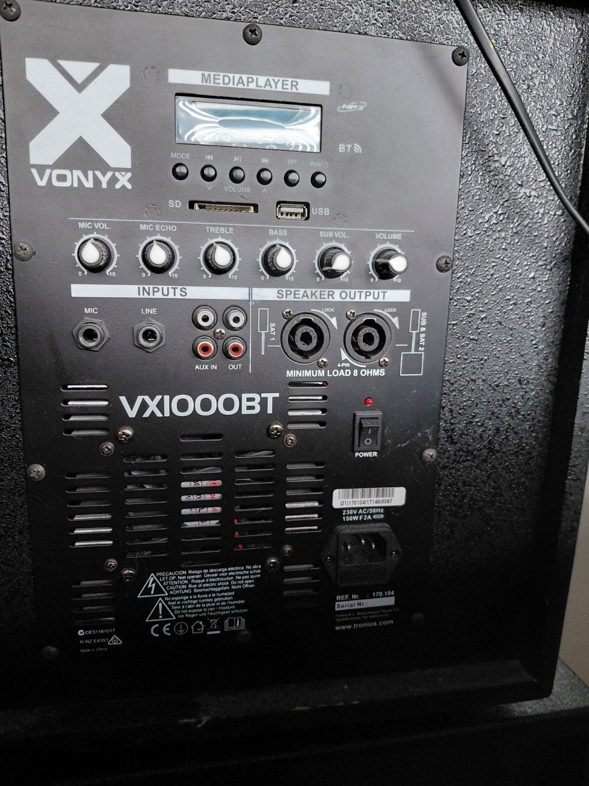VONYX VX1000BT – Complete DJ geluidsinstallatie 1000W, Ophalen of Verzenden, Subwoofer, Overige merken