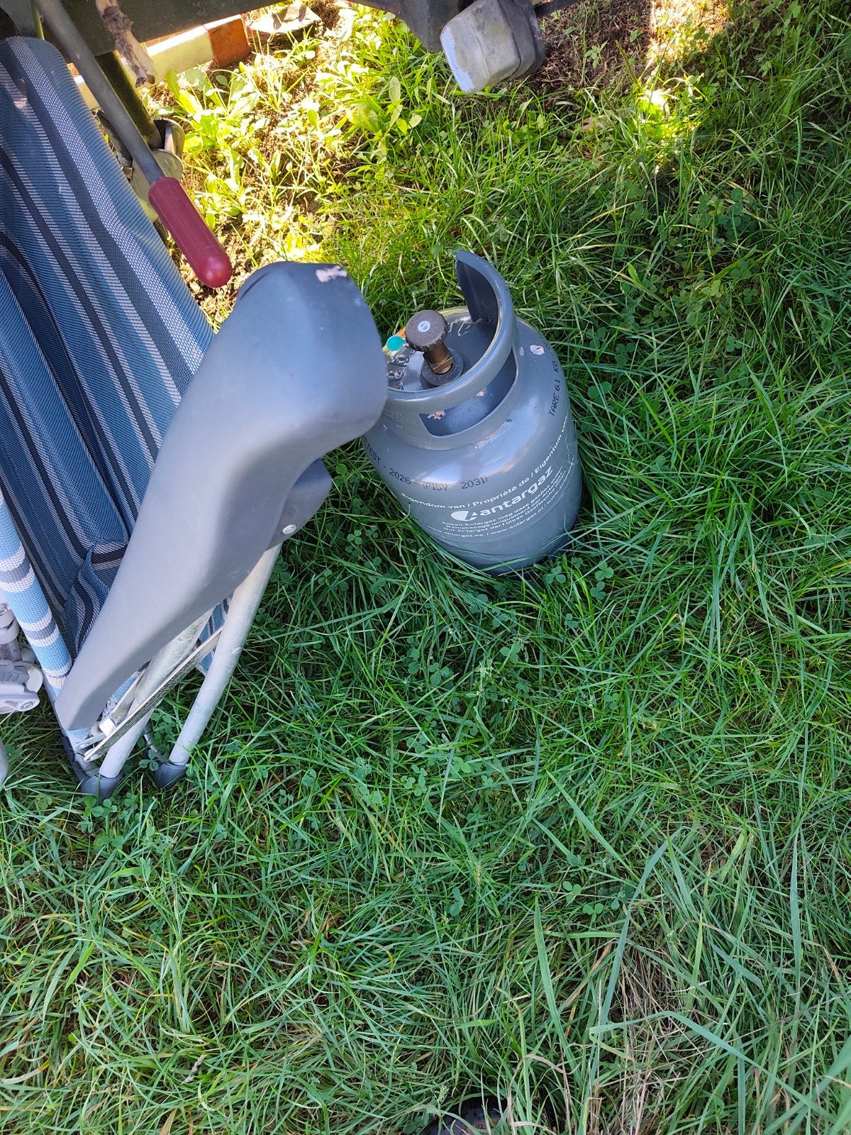 Antargaz gasfles, Ophalen, Gebruikt