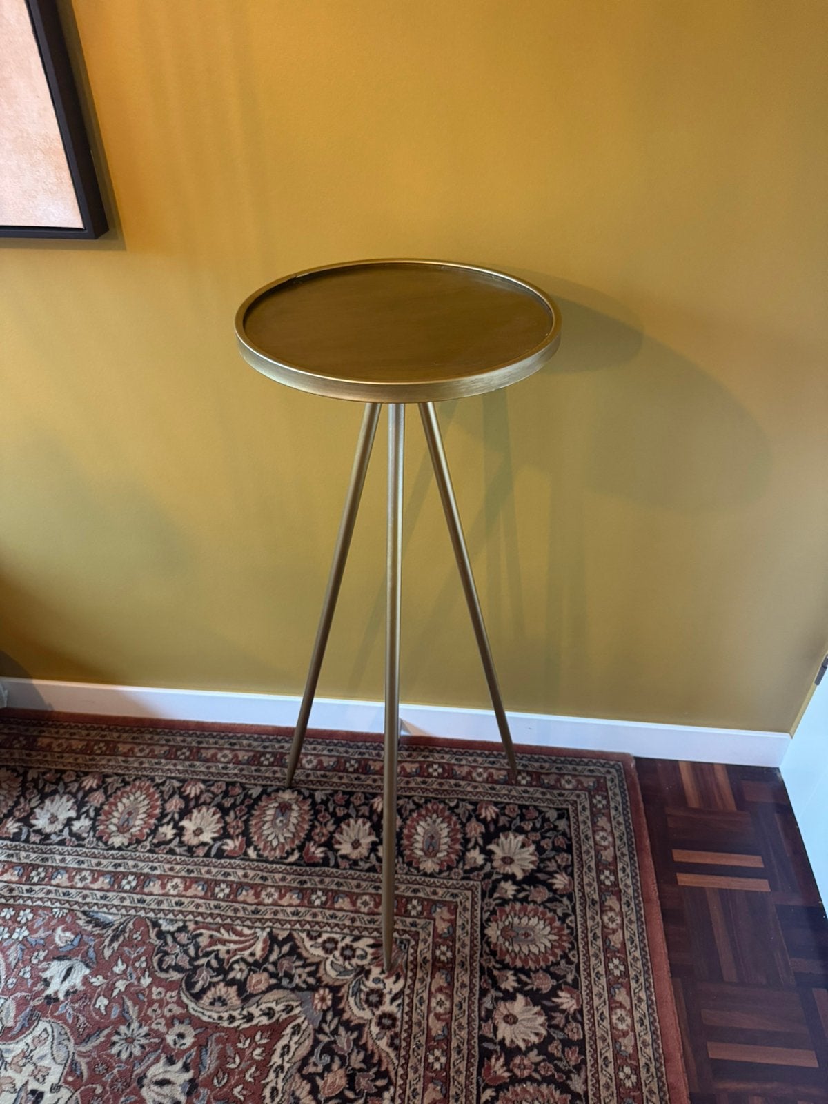 Tafel, bijzettafel, zuil, Ø35x98,5 cm ENVIRA, antiek goud, Huis en Inrichting, Woonaccessoires | Zuilen en Pilaren, Ophalen, Zo goed als nieuw