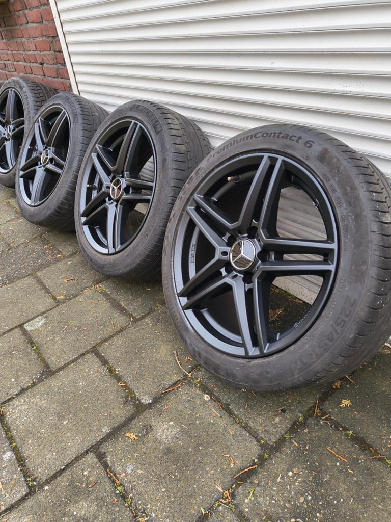 Mercedes velgen 17 inch banden 5x112 Amg velgen a b c klasse, Auto-onderdelen, Banden en Velgen, Ophalen, Gebruikt, Banden en Velgen