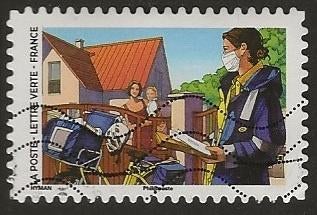 Frankrijk 22, postbode voor WimM, Verzenden, Gestempeld
