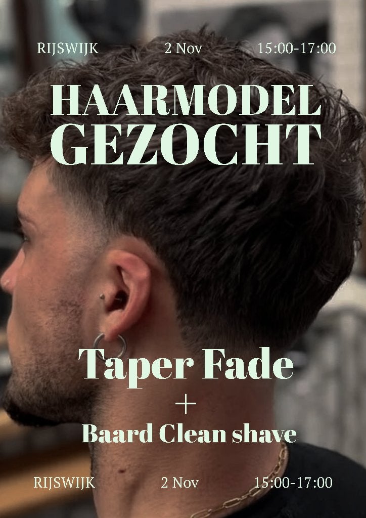 Model gezocht – Taper Fade + Clean Shave | Rijswijk, Ophalen, Nieuw, Tondeuse