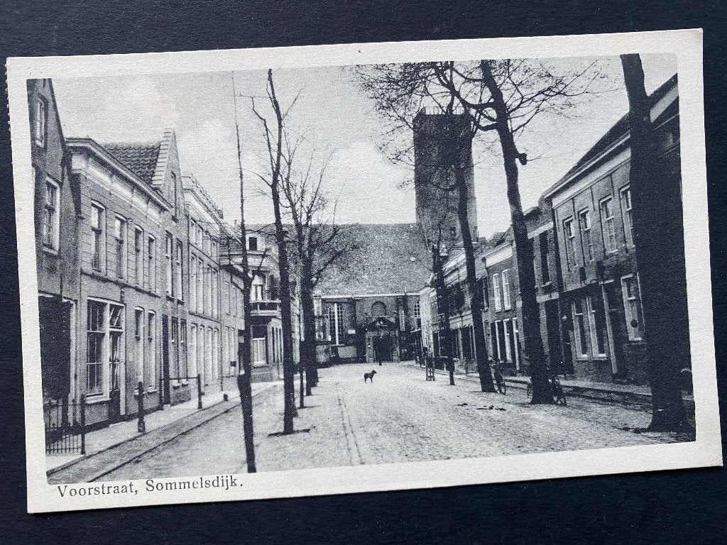 Ansichtkaart Voorstraat in Sommelsdijk 1931, Verzamelen, Ophalen of Verzenden, 1920 tot 1940, Gelopen, Zuid-Holland