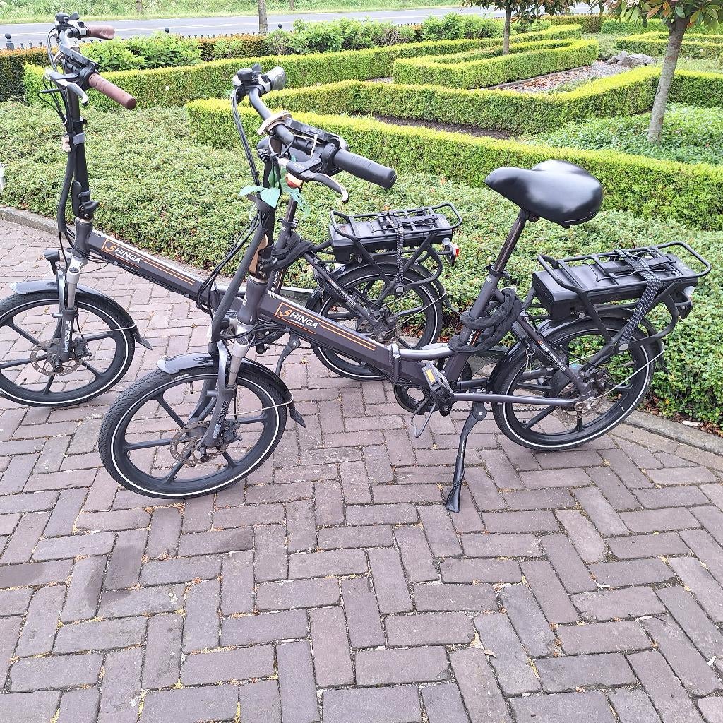 2 Lacros S400 elektrische vouwfietsen, Zo goed als nieuw, Minder dan 47 cm, 50 km per accu of meer, Ophalen