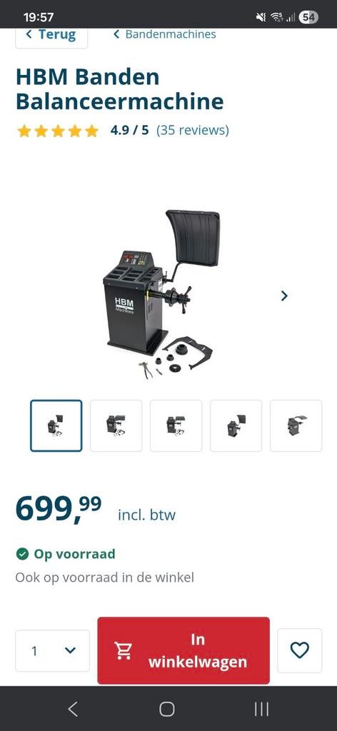 HBM wielbalanceer apparaat, Ophalen of Verzenden