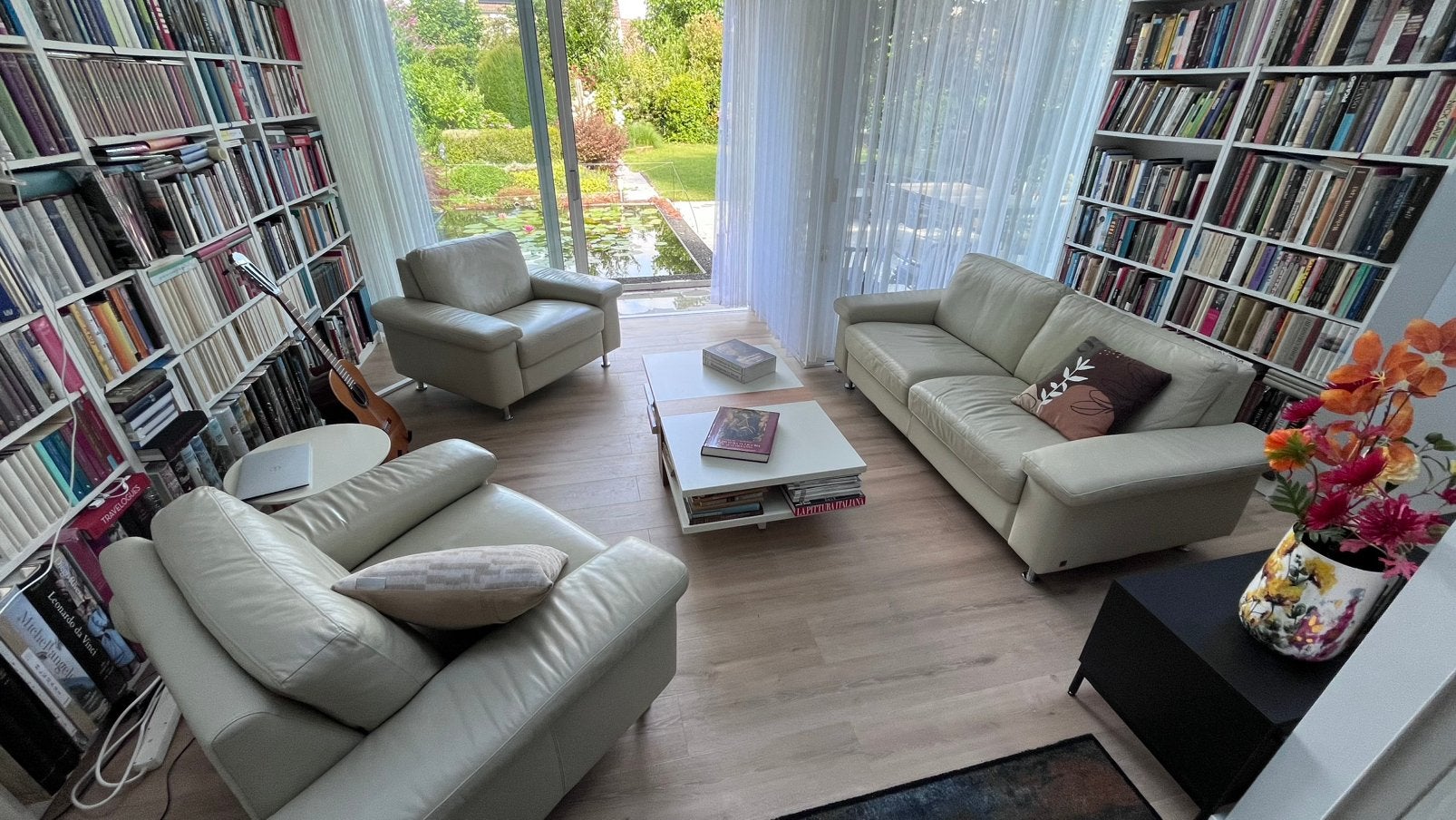 Merk W. Schillig 2-zits bank met twee stoelen, Ophalen, 150 tot 200 cm, Modern klassiek, Tweepersoons