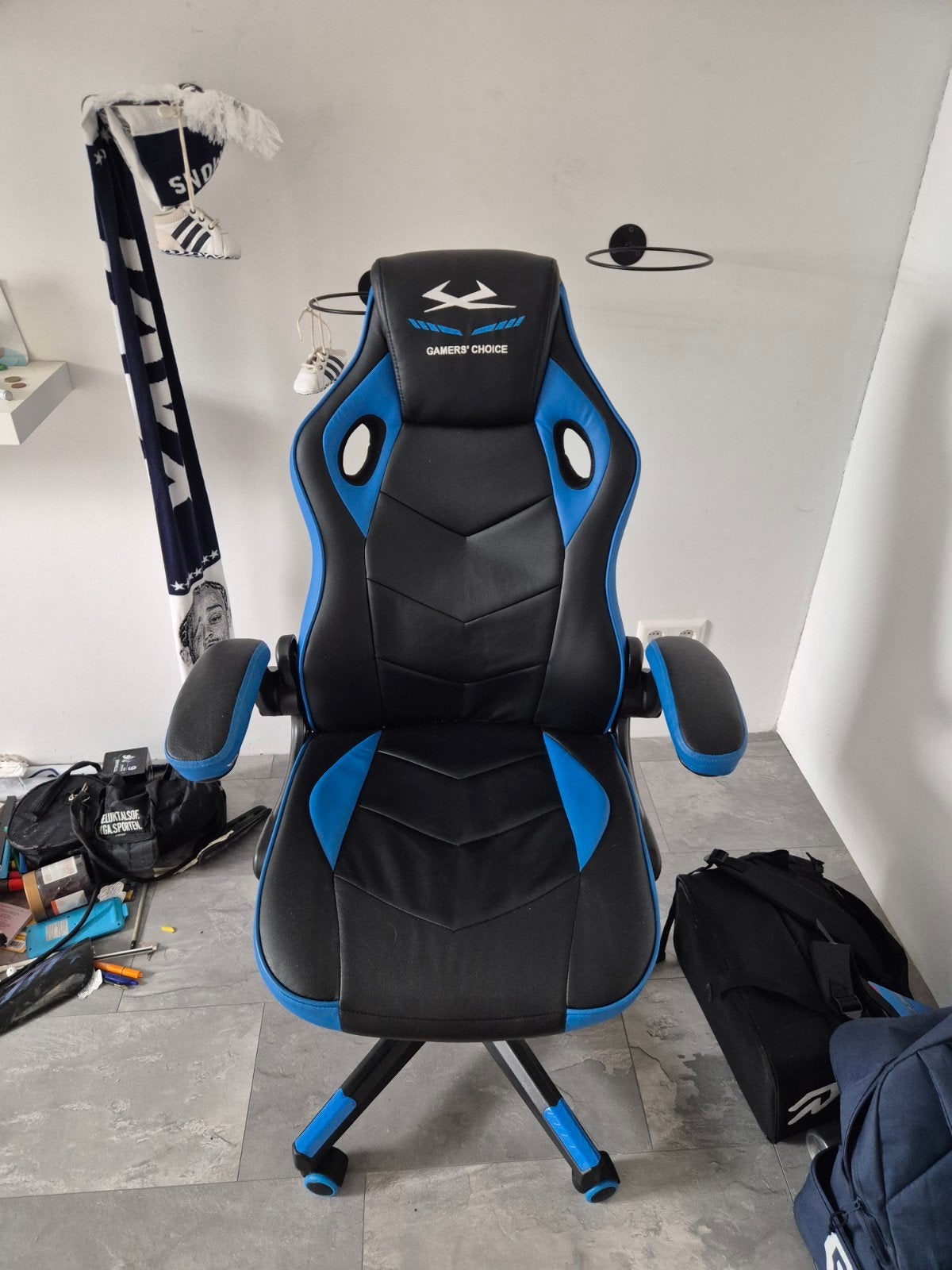Gamingstoel Zwart/Blauw -, Ophalen