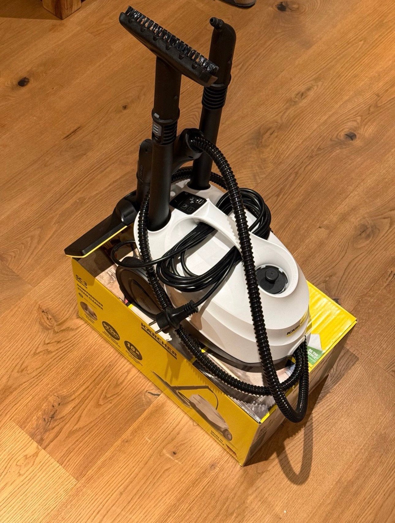 1x gebruikt Kärcher SC3 Easyfix Plus compleet accessoires, Ophalen, Zo goed als nieuw, Elektrisch, Met regelbare waterdruk