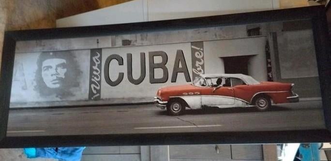 schilderij Cuba, Ophalen of Verzenden, Rechthoekig, Minder dan 100 cm