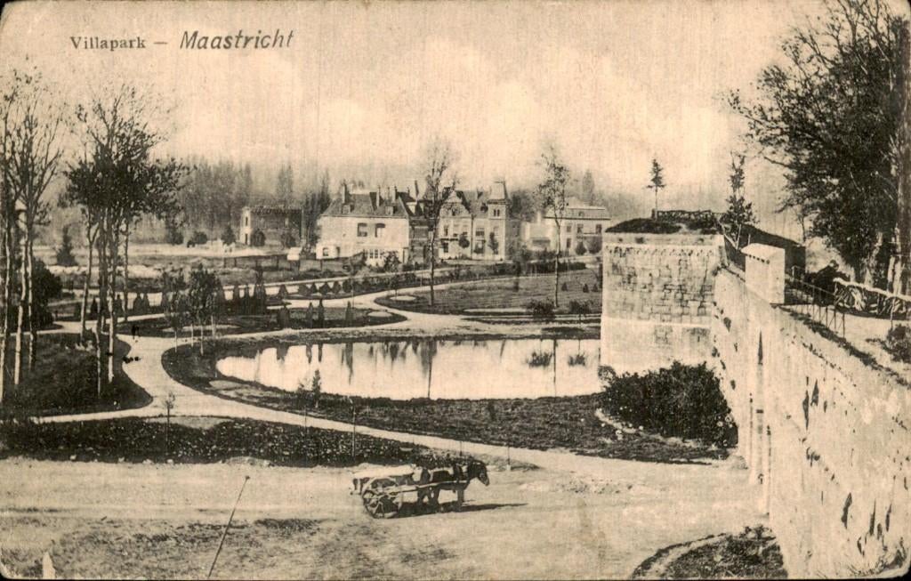 Maastricht - Villapark - Parkzicht, Verzamelen, Ansichtkaarten | Nederland, Gelopen, Limburg, Voor 1920, Ophalen of Verzenden