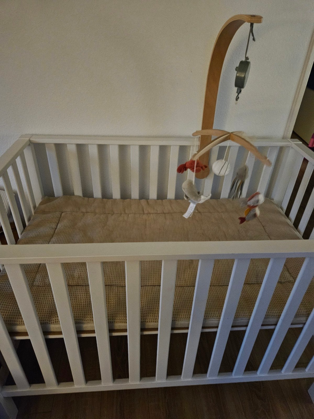 Europebaby Babybox twin/tweeling wit + matras etc., Ophalen, Gebruikt, 70 tot 85 cm, 140 tot 160 cm