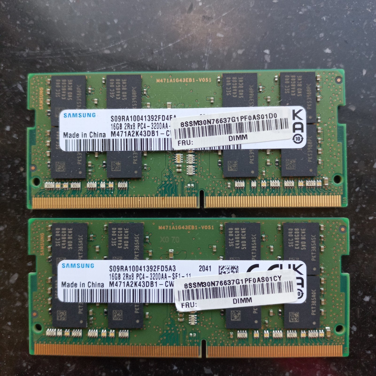 Samsung 32GB 2x 16GB DDR4 3200MHz SODIMM laptop geheugen mod, Computers en Software, RAM geheugen, 32 GB, DDR4, Ophalen of Verzenden