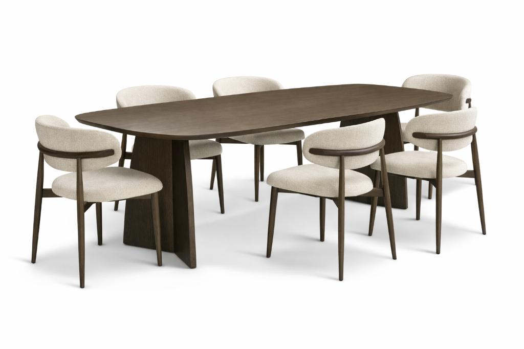 Foto 6 van Japandi tafel deens ovaal eiken bruin 210 240cm