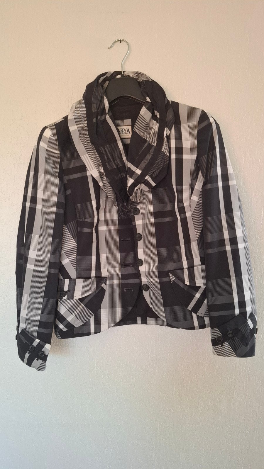 SCARVA Woman Geruite Jasje Zwart/Wit Maat 40, Kleding | Dames, Maat 38/40 (M), SCARVA Woman, Zwart, Ophalen of Verzenden