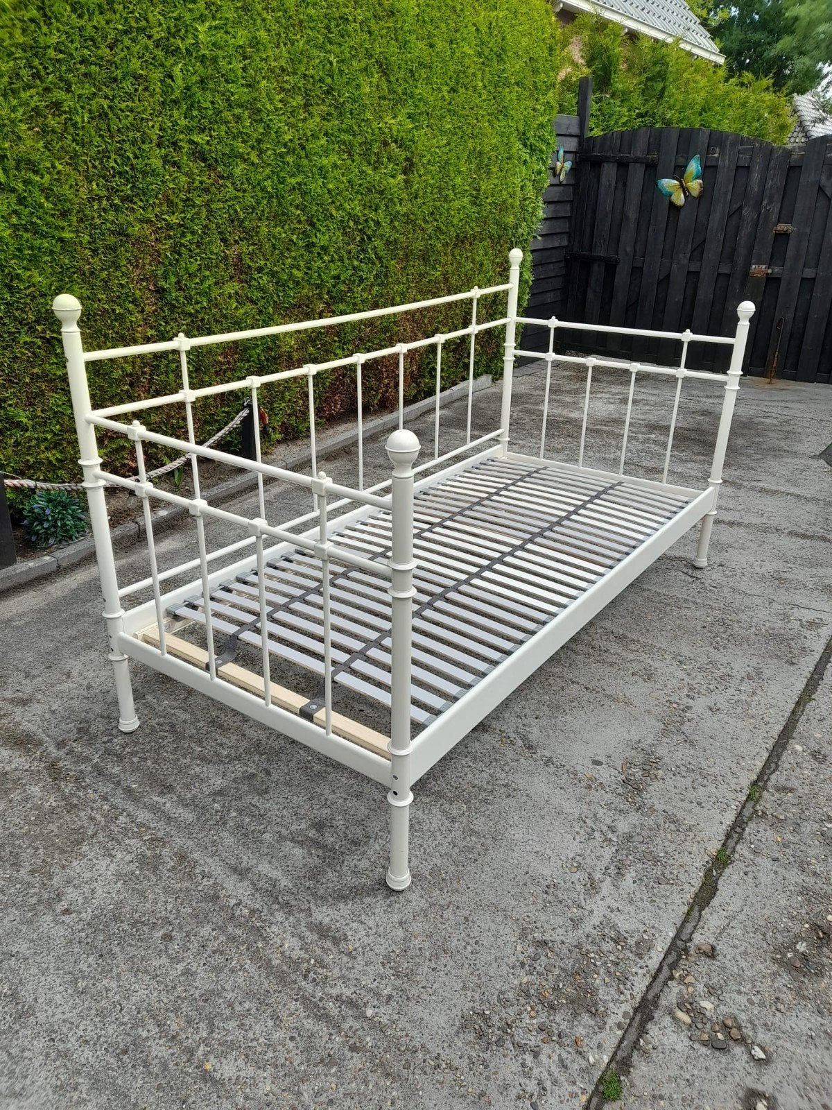 1 pers bed, Huis en Inrichting, Slaapkamer | Bedden, Ophalen, 90 cm, Eenpersoons, Wit