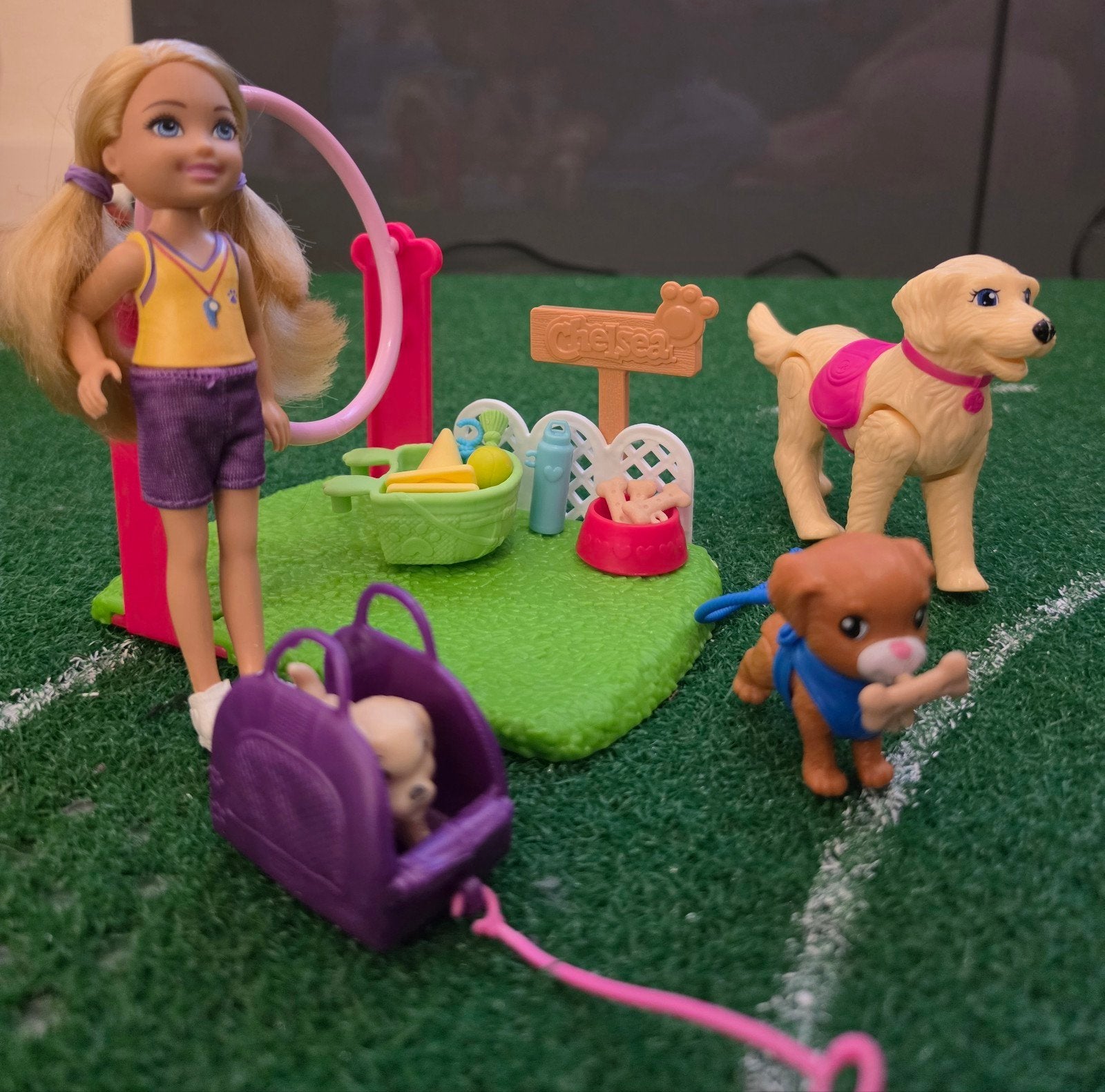 Barbie Chelsea en honden speelset