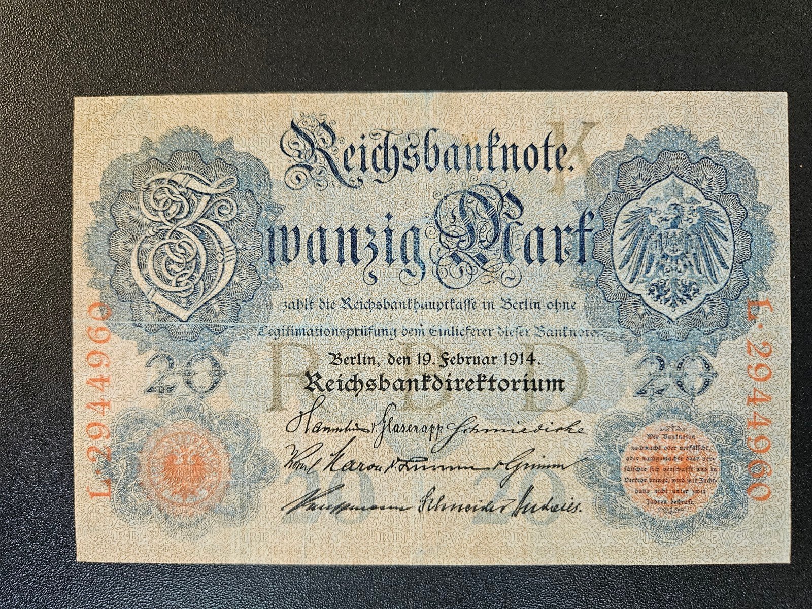 Duitsland pick 46b 1914      2, Ophalen of Verzenden, Duitsland, Los biljet
