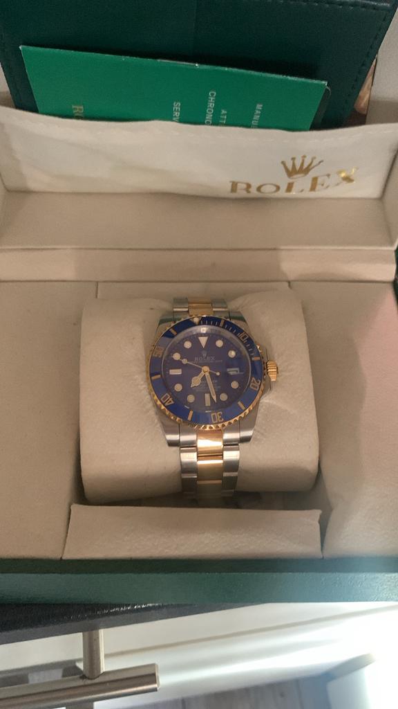 Rolex Submariner Date Blauw Goud/Staal, Sieraden, Tassen en Uiterlijk, Horloges | Heren, Staal, Rolex, Polshorloge, Ophalen of Verzenden