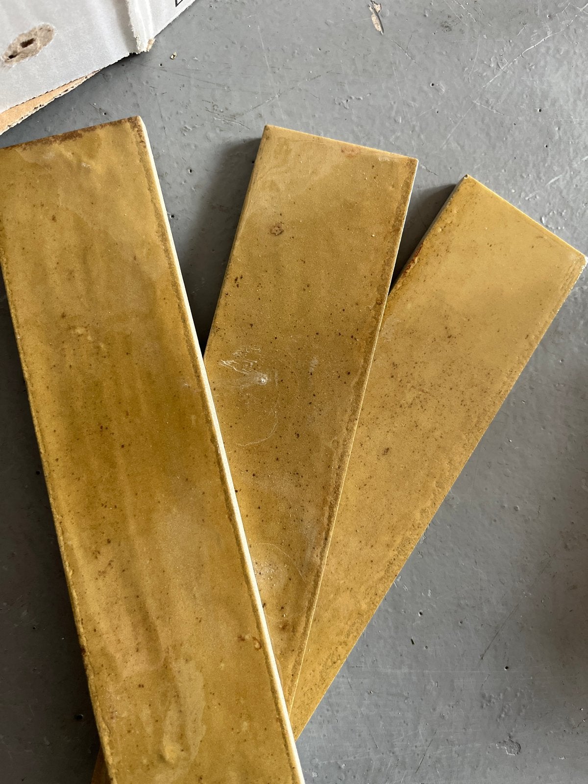 Gres Porcellanato Wandtegels 6x24 cm - Okergeel, Ophalen, Nieuw, Minder dan 20 cm, 20 tot 40 cm