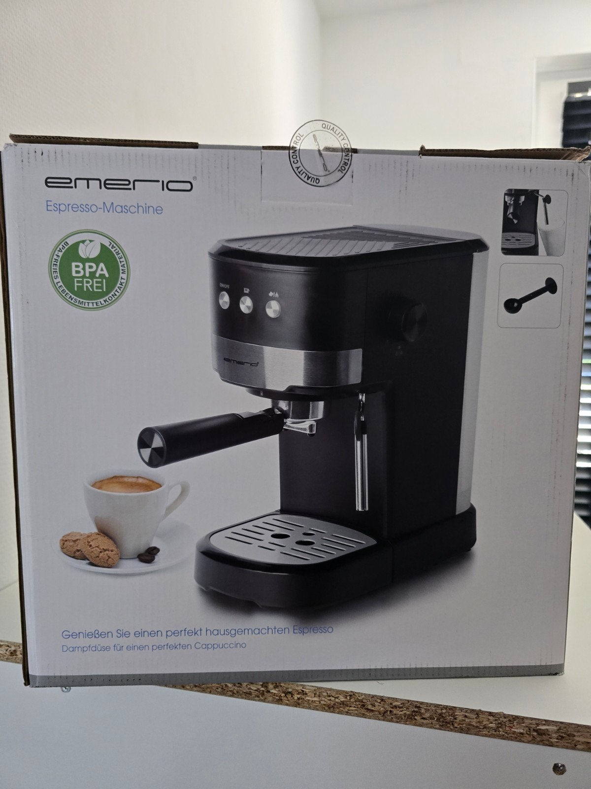 Emerio Espressomachine - Nieuw in doos, Ophalen, Espresso apparaat, Nieuw, Gemalen koffie