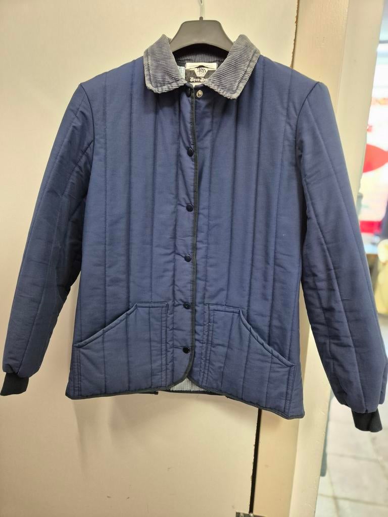 Paardrij Jas maat M met ribfluwelen kraag, Maat 38/40 (M), Blauw, Ophalen of Verzenden, Onbekend