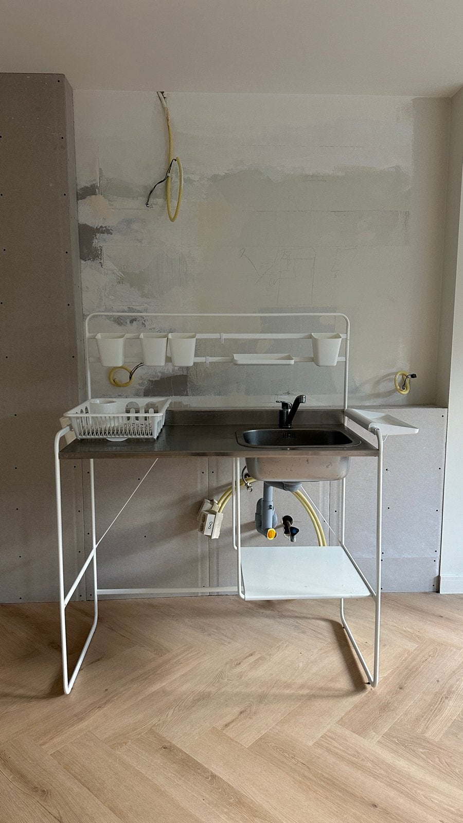 IKEA SUNNERSTA Kitchenette - Tijdelijke Noodkeuken, Ophalen, IKEA, Metaal, Wit