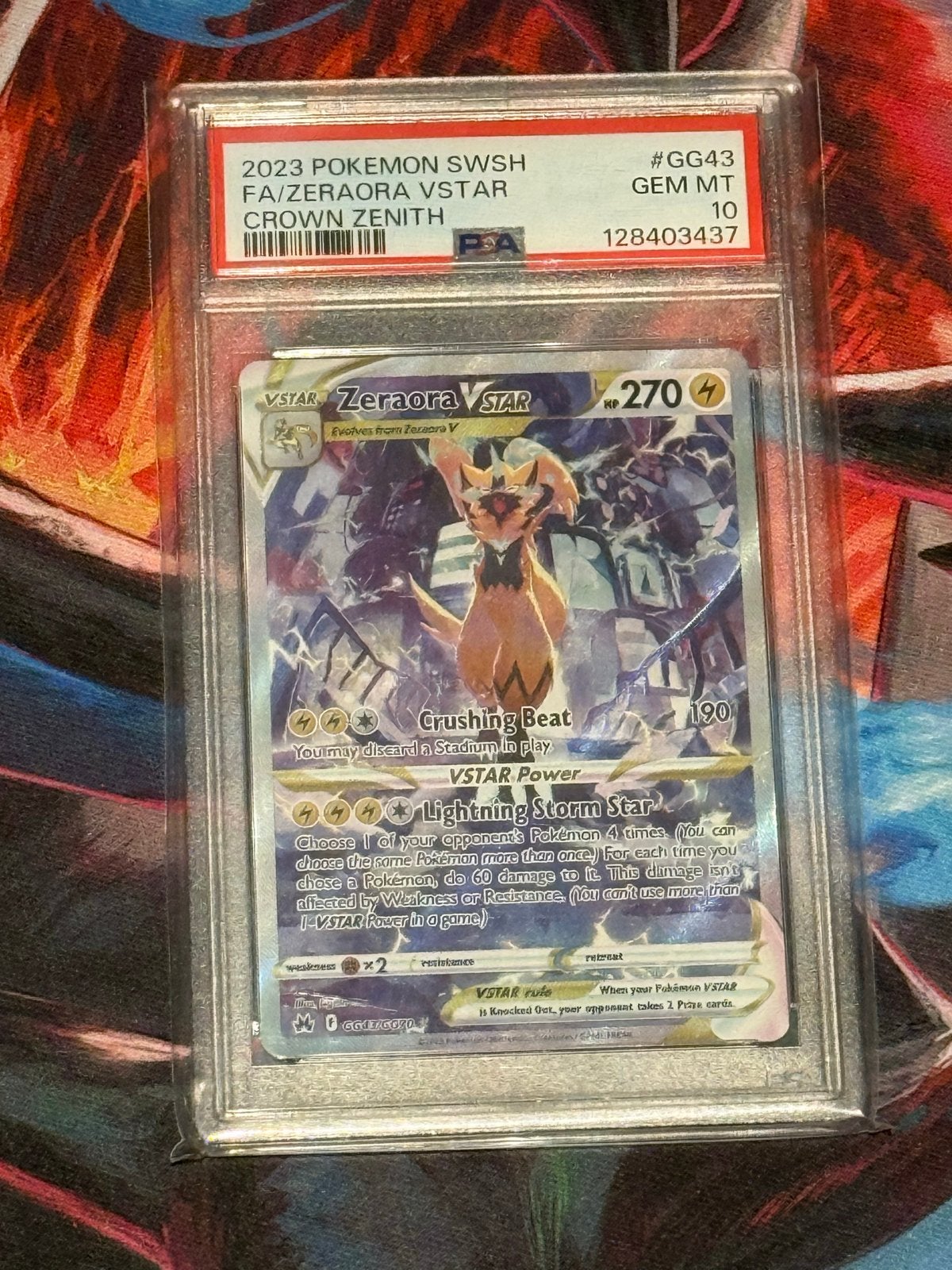 Zeraora VSTAR GG43 - PSA 10 Pokémon Crown Zenith, Ophalen of Verzenden, Nieuw, Losse kaart