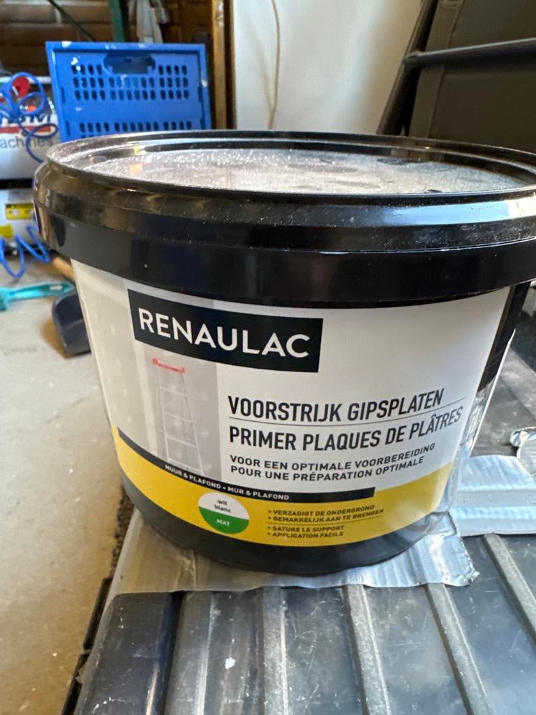 Renaulac Voorstrijk Gipsplaten - Primer - Wit Mat, Doe-het-zelf en Verbouw, Verf, Beits en Lak, Nieuw, Verf, Minder dan 5 liter