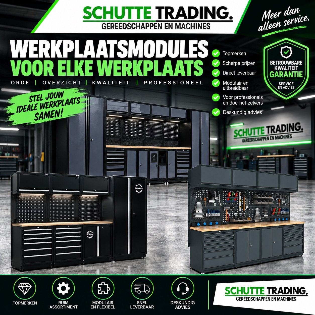 Werkplaatsinrichting nodig? Kom bij Schutte Trading langs!, Ophalen, Nieuw