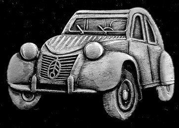 Citroën 2 CV pin- klassiek zilvergrijs, Verzenden, Nieuw, Transport, Speldje of Pin