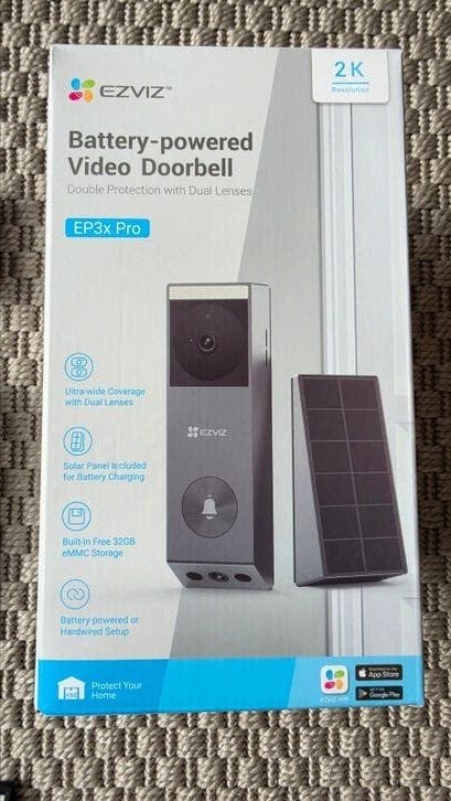 EZVIZ EP3x pro deurbel (incl zonnepaneel en chime), Huis en Inrichting, Deurbellen, Ophalen of Verzenden, Bewegingsdetectiesensor
