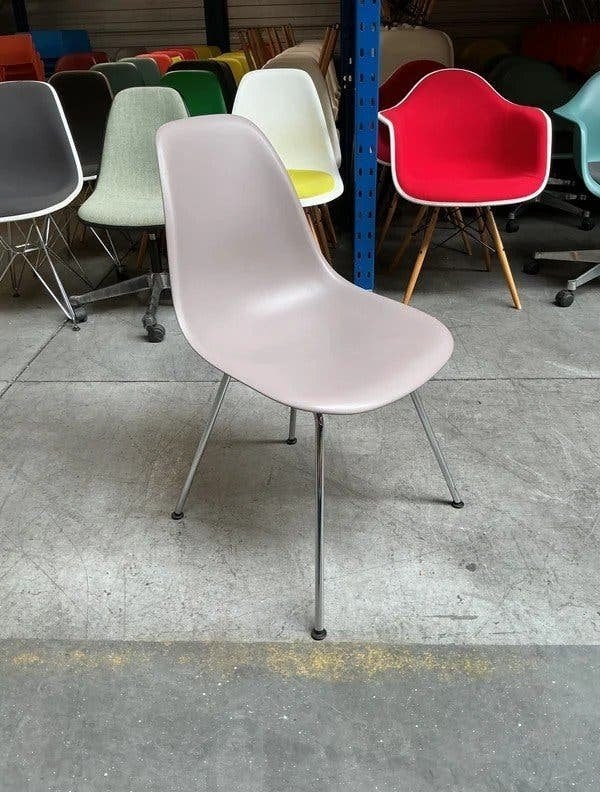 Vitra DSX Design Stoelen | Taupe | Chroom | Eetkamerstoelen, Twee, Overige kleuren, -, -
