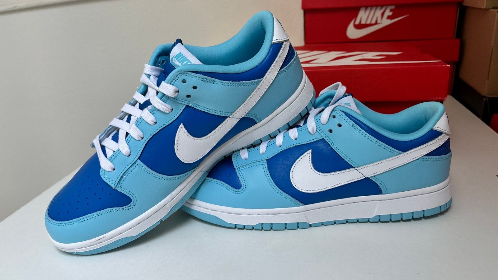 Nike Dunk Low Flash White - Maat 44 - Nieuw in doos, Blauw, Nieuw, Ophalen of Verzenden, Sneakers of Gympen